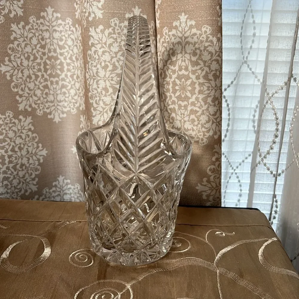 Vintage Crystal Glass Basket